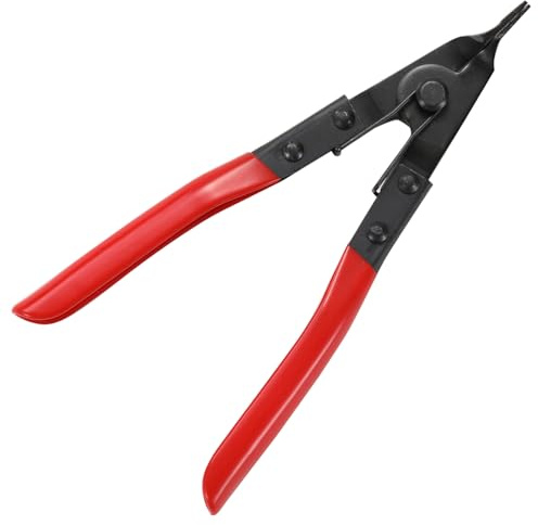 Greluma 1 Pezzo Pinze per anelli elastici di bloccaggio con punta angolata, pinze per anelli di sicurezza a punta piatta, pinze divaricatrici per scatole di rinvio della trasmissione