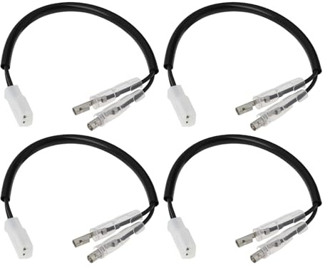 ECSiNG 4 Stück Motorrad Blinker Adapter Kabel kompatibel mit Royal Enfield Interceptor 650 GT
