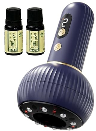 Eoixuqba Ventouse Massante - Massage Par Ventouses 9 Programmes,Machine Portable Vibrante et Chauffante pour Ventre Fesses Dos Visage Bras