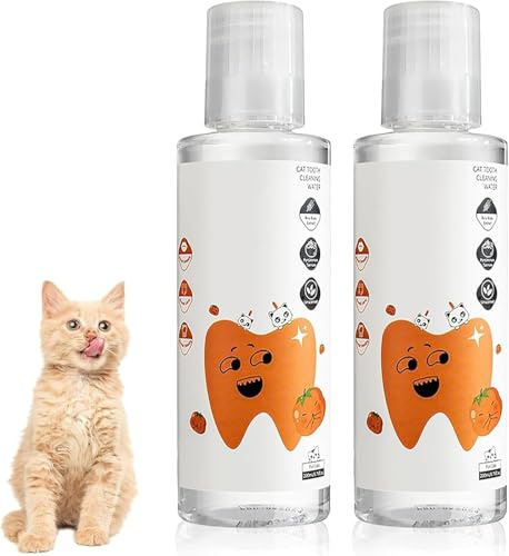 aywqew Natürliches und geruchloses Mundwasser für Haustiere bekämpft effektiv Zahnstein, fördert die Zahnfleischgesundheit und sorgt für frischen Atem. Geeignet für Katzen und Hunde.