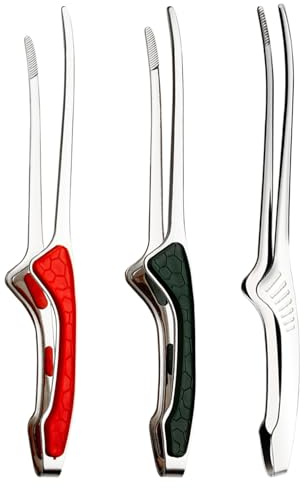 DIYEAH 3pièces Pincettes à Barbecue Acier Inoxydable Pour Grillades Salades Pain Pique-niques Barbecues Et Cuisson Extérieur