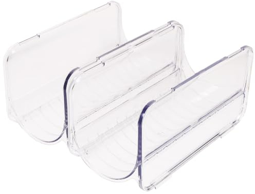 Garneck Lot de 2 Porte-Bouteilles Empilables en Plastique Transparent Organisateur de Bouteilles d'eau Multi-Étages pour Rangement Bureau Cuisine Support Stable et Anti-Poussière pour