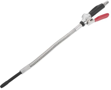 TOGEVAL Druckluftreiniger mit Schwenkbarer Düse 30cm Aluminiumlegierung Leistungsstarke Druckluftpistole zum Blasen und Saugen für Fahrzeug und Elektronikreinigung