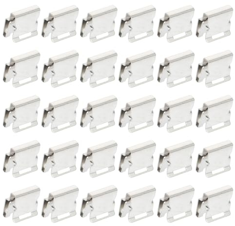 NIYANGLE 30 Pezzi Morsetti in Acciaio Inox per Cavi Fotovoltaici, Clip per Cablaggio Moduli Solari, Fermagli per Fili Elettrici, Gestione Cavi per Impianti Solari, Installazione