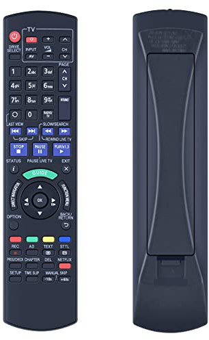 WKOLF New N2QAYB000780 Replacement Remote Control for Panasonic HDD Box Recorder TV DVD Recorder DMR Series RECORDER IR6 DMR-PWT635 DMR-HWT130 DMRHWT230 DMRHWT230EB DMR-HW120EBK DMR-HWT230 DMRHWT130