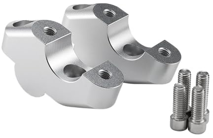 Motorcycle Bar Risers For BMW S1000XR 2019 2020 2021 2022 2023 Motorcycle Handle Lifter Handlebar Riser Accessories Height Adjustment(Silver)