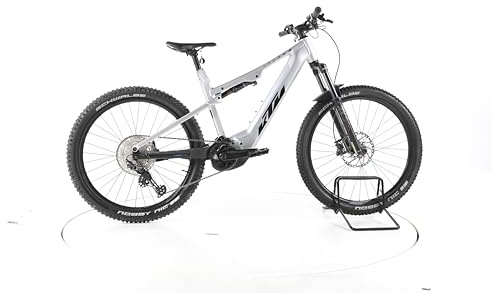KTM E Bike Macina Lycan 772 E-Bike Fully Damen Herren 27,5 Zoll Elektrofahrrad, Bosch 85 Nm 750 Wh, 11 Gänge, SR Suntour Federgabel Hydraulische Scheibenbremse 184-194 cm Silber (Generalüberholt)
