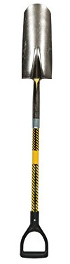 Structron 49737 STR-S704D 14 Rear Roll Step Drain Spade, 29 Yellow Fiberglass Handle, D-Grip