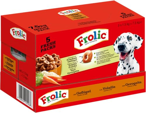 Frolic Complete Hundefutter Geflügel, Gemüse und Reis, 1 Packung (1 x 7,5 kg)