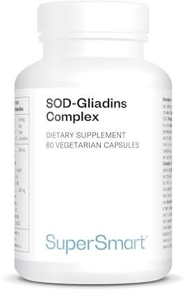 SOD- Gliadins Complex - Prodotto in Francia - Vegano - SuperSmart | Potente antiossidante endogeno (Superossido Dismutasi) - Origine vegetale - Super assorbibile
