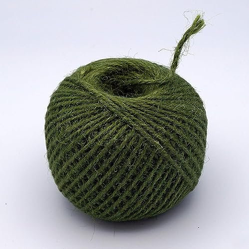 Jute Garden Twine - Horticultural Twine String Line (1 Roll, Green)