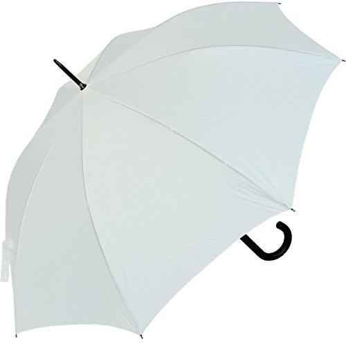 RS-Stockschirm groß stabil für Damen und Herren mit Automatik- weiß