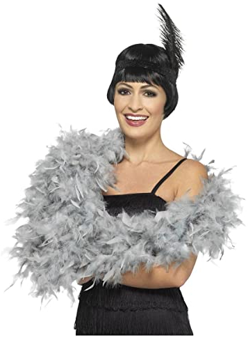 Smiffys Deluxe-Boa, Silber, 180 cm, 80 g Halloween