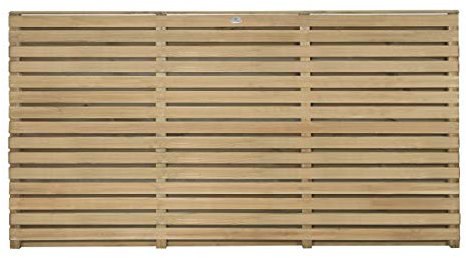 Forest Garden 6ft x 3ft Double Slatted Fence Panel|15 Yr Anti-Rot|Pack of 5