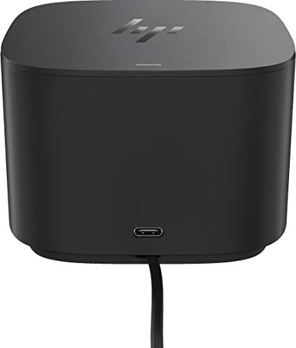 HP Estación de Thunderbolt de 120 W con Adaptador HDMI - (Puerto USB-C, VGA, RJ45, Puerto de Adaptador de CA, DisplayPort, Longitud del Cable 0,7mm), Color Negro