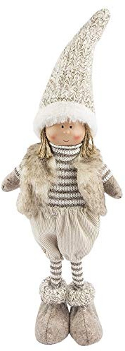 Ideen mit Herz niedliche Winter-Püppchen | Weihnachtswichtel | Weihnachts-Deko | Winter-Kinder | Deko-Puppe (Emil | stehend | 42 cm hoch)