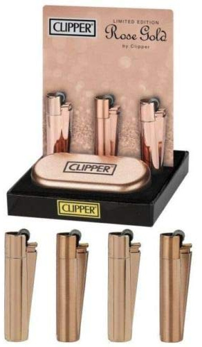 1 x Clipper ROSE GOLD GENUINE METAL LIGHTER WITH METAL, REFILLABLE GIFT BOX by Ksp partners