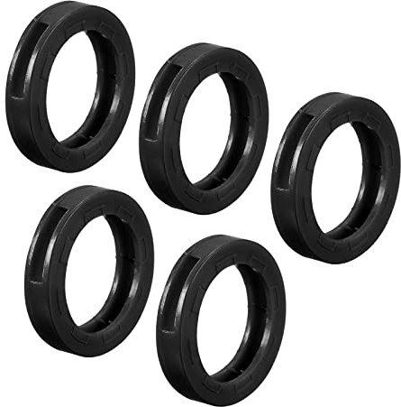 PATIKIL Key Cap Cover Rings, 10Pcs 24mm Keys Identifier Coding Tags Silicone Sleeve for Office House Apartment Black