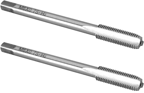 Burkit Lot de 2 tarauds à filetage M6 x 0,75 pour droitier, HSS M6 x 0,75