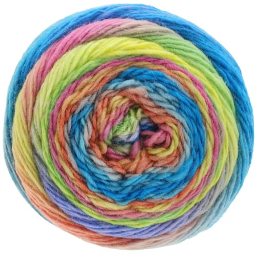 LANA GROSSA Meilenweit Color Mix | Merino-Dochtgarn mit Farbverlauf für Socken, waschfest | Handstrickgarn aus 75% Schurwolle & 25% Polyamid | 100g Wolle zum Stricken & Häkeln | 400m Garn FB8006