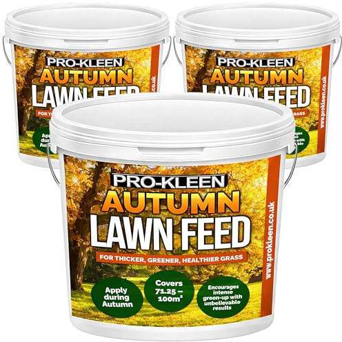 Pro-Kleen Autumn Lawn Feed Fertiliser 7.5kg NPK 10-5-10 + 2MgO Covers up to 300m2- Encourages Grass Green Up & Prevents Lawn Disease - Lasts up to 6 Weeks