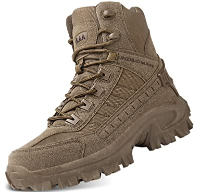 5.AA B2122 Bottines de Chasse pour Homme, Hautes à Lacets, Militaires, randonnée,Les explorations dans la Jungle,Désert Sécurité Militaire Chaussure Bottes Militaire avec Fermeture Latérale