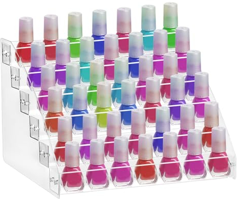 Support de Vernis à Ongles à 6 Niveaux: HOMURY Organisateur de Vernis à Ongles, Rangement Vernis a Ongle, PréSentoir de Vernis à Ongles Gain de Place Rangement pour Maquillage Ou Bijoux