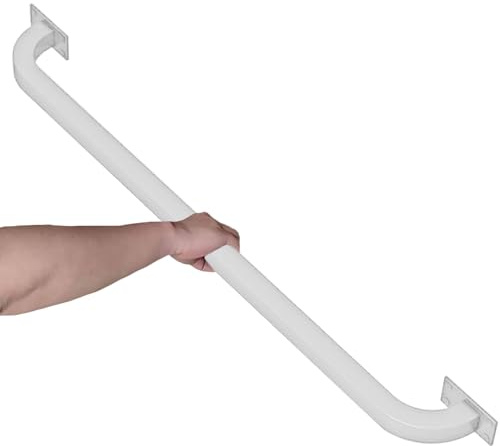 Pasamanos de escalera industrial para montaje en pared, pasamanos de 1m 1,5m 2m 2,5m 3m para escaleras interiores, barra de agarre de tubo galvanizado blanco para escalones, barandilla de escalera ( S