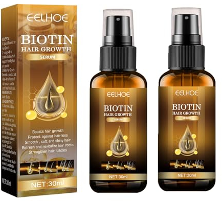 Biotin Haarwuchs Serum 30ml, Biotin Haarwachstum Spray Biotin Hair Growth Spray Haarwachstum Beschleunigen und Gegen Haarausfall Haarserum Haarpflege für Dünnes Kaputtes Trockenes Haar