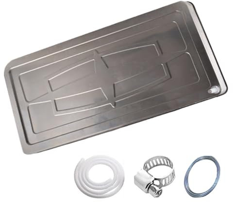 DJJYCTNM Mini Split Air Conditioner Condensate Drain Pan, Stainless Steel Universal Outdoor Ac Drip Cushion Water Collecting Drainage Pan - Bottom Drainage Outlet (Color : 3-5P, Size : 200cm Hose)
