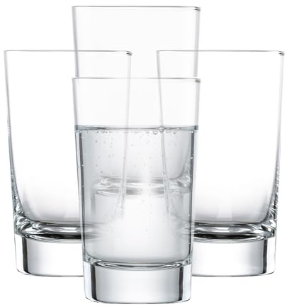 SCHOTT ZWIESEL Vasos multiusos Bar Special (set de 4), vasos largos rectos, vasos de cristal Tritan aptos para lavavajillas, fabricados en Alemania (art. nº. 123636)