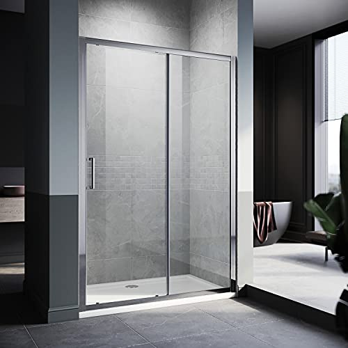 1100mm Sliding Shower Enclosure with 8mm Safe and Tempered Glass Reversible Bathroom Shower Enclosure Cubicles Shower Door