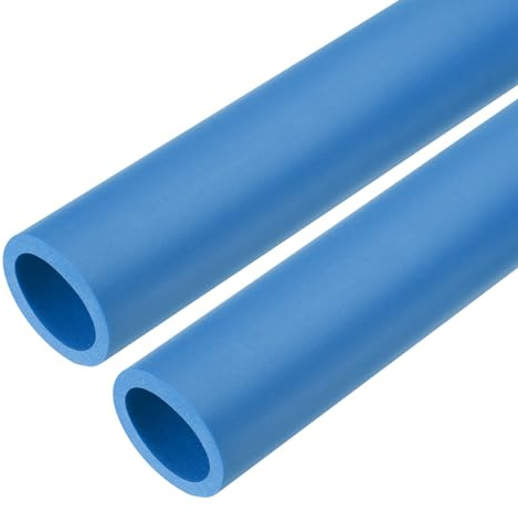 sourcing map Rohrisolierung, Schaumstoffrohrisolierung, 28 mm Innendurchmesser, 38 mm Außendurchmesser, 61 cm, Wärmeerhaltung für Frostschutz-Isolierung, Griffgriff, Blau, 2 Stück