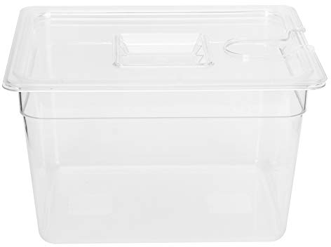 Récipient de cuisson pliable à charnière sous vide basse température accessoires en polycarbonate transparent couvercle pour ustensiles de cuisine adapté au kit thermoplongeur 11l