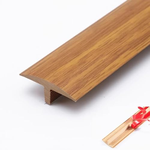 T Universal Listones De Umbral, Perfil De Transición Para Laminado De Vinilo Autoadhesivo Tapajuntas Suelo, Listón De Cobertura Para El Suelo Listón De Unión De Huecos(Teak color)