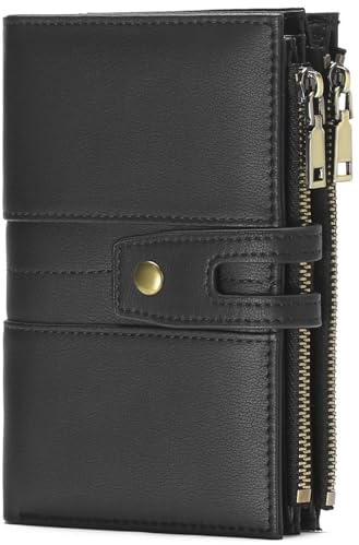 GAEKEAO Petit Portefeuille Femme Portefeuille en Cuir avec Fenêtre pour Cartes de Crédit et Cartes d'identité