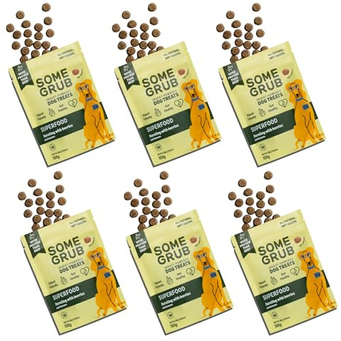 Some Grub Insect Powered Dog Treats with Superfood Berry Mix – 600 Rewards - Hypoallergenic - High Protein – Healthy Training & Reward Snacks for All Breeds - Soft Baked - Gut Healthy - Pack of 6