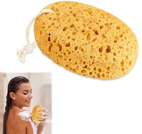 Azlanway Esponja de mar para baño, esponja de ducha más grande para mujeres y hombres, esponja corporal exfoliante suave, esponja de limpieza ultrasuave para piel seca sensible, espuma rica, duradera