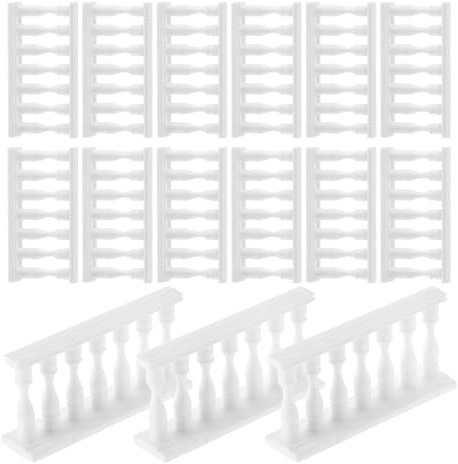 KICHOUSE Clôture Miniature en Résine 24 Pièces pour Jardin Féerique DIY Bordure Décorative pour Maison de Poupée Maquette de Jardin Miniature Accessoire pour Table à Sable