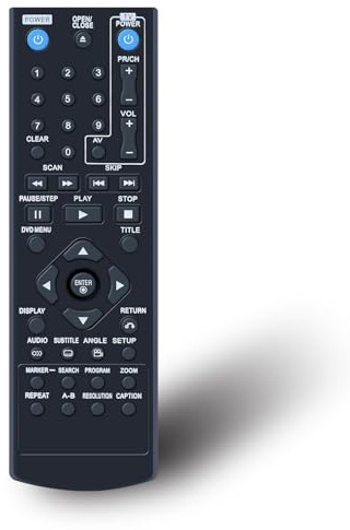 Universal Replacement Remote Control for LG Disc DVD Player DP132H DP542H DP132 DP540H DP520H DP522H DP527H DGK777 DGK778 DZ9500 DVX9500 DP521H DVX582H DVX286