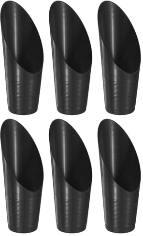 M METERXITY 6-Pack Palas De Tierra para Bonsái, Palas De Jardín De Plástico Palas Cubo para Trasplantar/Plantar Flores/Plantas Suculentas, Herramientas De Jardinería Pequeñas Coloridas [Negro]