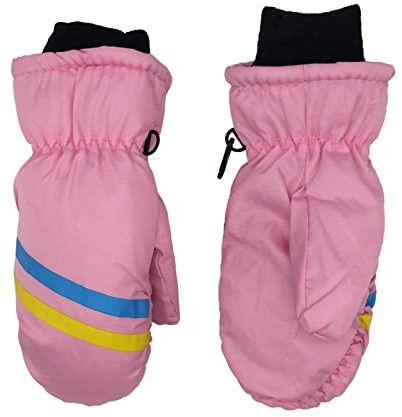 Gants d'hiver Enfants, Gants de Ski Enfants, Moufles Enfant Coupe, Doublure imperméable Gant pour 3~12 Ans garçons Filles