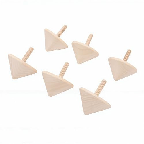 Xixian Holzkreisel, Kreatives Bastel-Gyro-Spielzeug-Set für Partyspiele, 12-teilig, Familienspaß, Unlackiertes Holz-Gyroskop, Bemalbar, 4,5 X 5, X cm (12 Stück)