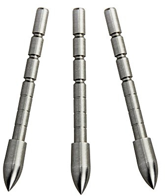 Mangobuy 12 STK. 80/100/120 Korn Stahl Bullet Punkt Spitze für ID 4.2mm Pfeil Welle Bogenschießen (120 Getreide)