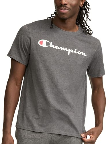 Champion T-shirt för män, klassisk grafisk t-shirt, mjuka och bekväma t-shirts för män, script-logo (regular eller big & tall), XL