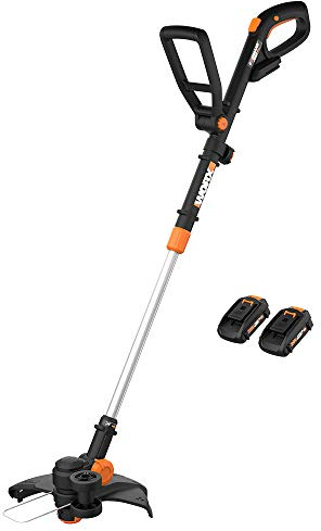WORX 3 in 1 Cordless String Trimmer/Lawn Edger/Mini Mower, 12 Electric Weed Wacker with Command Feed, 20V Weed Eater with 5.5 LBS, 2 Batteries & Charger Included, WG170
