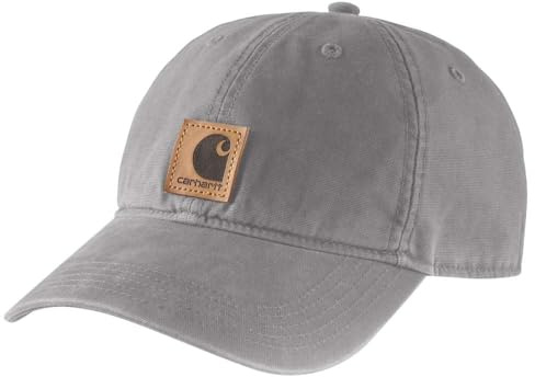Carhartt Mens Canvas Baseball Cap, Asphalt, One Size US