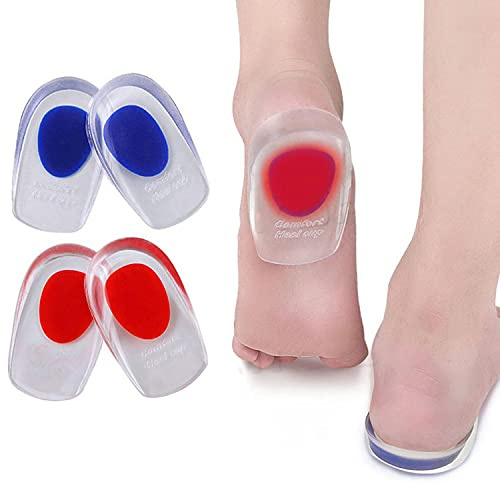 Pedimend - 2 paia di coppe per talloni in gel per fascite plantare, tallone e dolore di Achille, coppe in gel per talloni e cuscini di sostegno assorbente (S: EU 35 – 40)