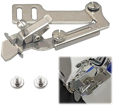 ChAusa Nähmaschine Presser, Haushaltsnähmaschinen Druckfuß, Industrie-Gehfuß, Saumhilfe für Nähmaschine, Edelstahl Saumfuß, Verstellbarer Nähfuß, für Meisten Nähmaschinen Inlän (Silber)