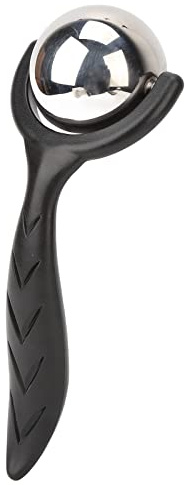 Eisroller Gesicht, Gesichts-Eisball, Gesichtsroller Edelstahl-Gesichts-Eisroller Ergonomischer Massagegerät Beseitigt Rötungen für Geschäftsreisen (Schwarz) Massageroller
